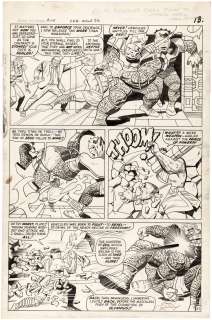 THOR #128 COMIC BOOK PAGE ORIGINAL ART BY JACK KIRBY & VINCE COLLETTA. | Hake’s