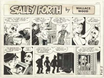 207: Wood Sally Forth S89 1973 original comic art | Russ Cochran