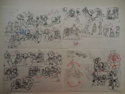 Suske en Wiske - 4x originele pagina schets - De tragische tante - (2013) | Catawiki