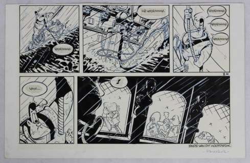 Hanco Kolk - Originele halve pagina - Gilles de Geus - Le Batavia - page 24b - (1988) | Catawiki