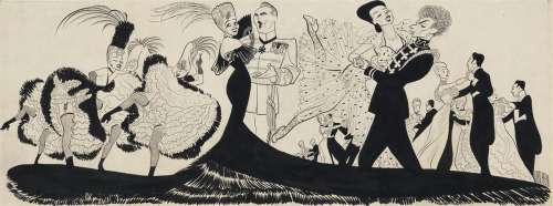 AL HIRSCHFELD. (THEATER / BROADWAY) "The Merry Widow." | Swann Galleries