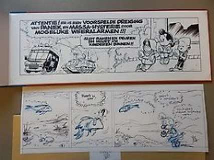  - Valkema, Gerben - Originele, geïnkte strook + schets strook + Luxe album op 66 ex. - Elsje - (2016) 