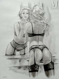 Chabane, Lounis (197... | Grande illustration originale appelée " Ginny se maquille... | Maison Good