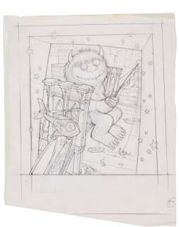 MAURICE SENDAK (1928-2012) - Wild Thing fishing from the Brooklyn Bridge