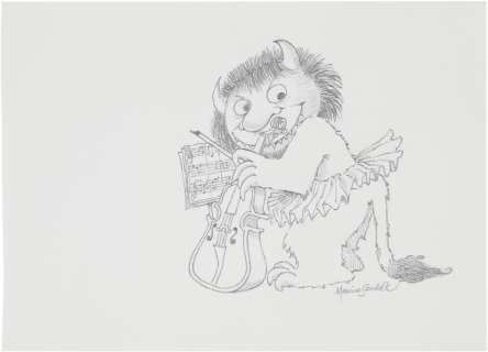 MAURICE SENDAK (1928-2012) - Wild Thing Playing the Cello