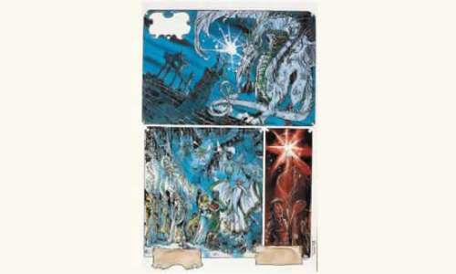 OGER Tiburce Â«GornÂ». Planche en couleurs directes. Gouache et encre de | Tessier Sarrou