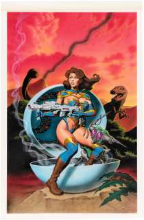 SPACE RUNNERS VIXENS PORTFOLIO PRINT ORIGINAL ART BY STEVEN FASTNER & RICH LARSON. | Hake’s