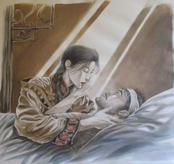 Grenson, Olivier - Dessin original pour un ex-libris et couverture variante - La douceur de l’enfer  - (2012) | Catawiki