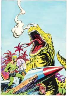 FLASH GORDON SPANISH COMIC BOOK COVER ORIGINAL ART BY RAFAEL LÓPEZ ESPÍ. | Hake’s