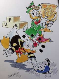 Donald Duck - "Champ Gladstone, Donald, Donald wrath." Gastone è campione, Paperino si arrabbia. - Page volante - Umpublié - (2018/2018) | Catawiki