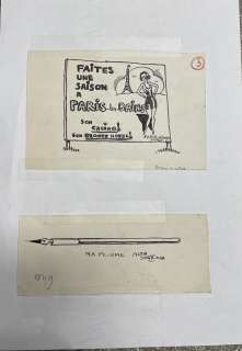 Alain Saint-Ogan Deux... | Alain SAINT-OGAN Deux dessins à l’encre sur papier... | misc / divers