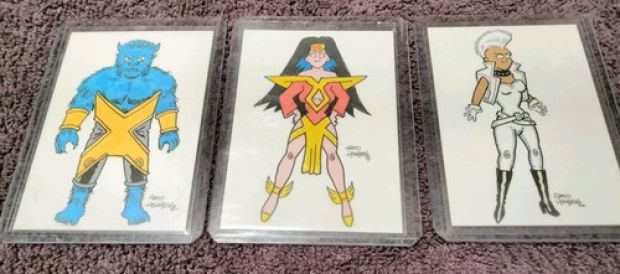 Fred Hembeck Marvel Comics Sketch Cards X-Men Storm Beast Talisman | eBay US (Buy It Now)