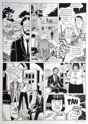 François Ravard, Emmanuel Moynot (Scénariste) | » Nestor Burma dans l’île » – Planche originale- Page n° 77 – François Ravard | 2DGalleries