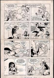 Ed van Schuylenburg - Broer Konijn / De Kleine Boze Wolf - Originele  pagina voor Donald Duck - Page volante - Encre de Chine sur papier - (1963) | Catawiki