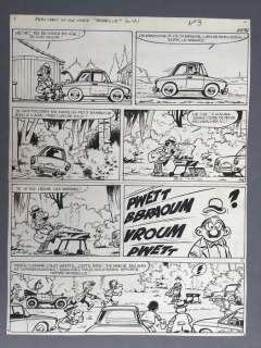 Francis  - Planche originale - Marc Lebut et son voisin - La Ford T - Barbecue  - (1970) | Catawiki