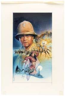 THE ADVENTURES OF YOUNG INDIANA JONES: DAREDEVILS OF THE DESERT VHS ORIGINAL ART BY DREW STRUZAN.