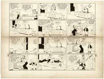 118: Young Blondie Sunday 12/4/38 original comic art | Russ Cochran