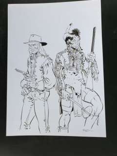 Meynet, Félix - Dessin original + Triptyque - L’homme Ã  la main d’or, Fanfoué - Hommage Ã  Giraud / Blueberry - (2012) | Catawiki