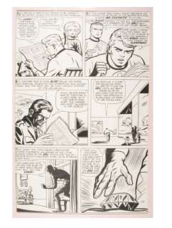 "STRANGE TALES" #117, PAGE 6 ORIGINAL ART FEATURING THE HUMAN TORCH, MR. FANTASTIC, THE INVISIBLE | Hake’s