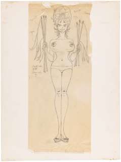 LITTLE ANNIE FANNIE ORIGINAL ART "WORLD PEACE" PENCIL PRELIMINARY BY BILL ELDER. | Hake’s