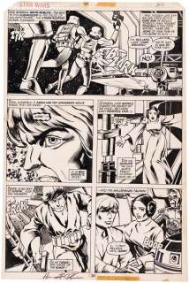 STAR WARS #4 COMIC BOOK PAGE ORIGINAL ART BY HOWARD CHAYKIN. | Hake’s