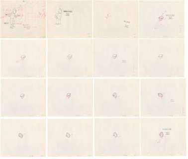 Tintin - 16x Croquis préparatoire pour le film d’animation - On a marché sur la lune - Tintin - EO - (1960/1962) | Catawiki