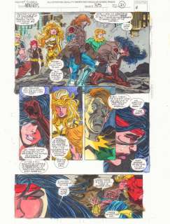 John Kalisz, Steve Epting, Tom Palmer | Avengers #375 P.21 Color Guide Art - Thunderstrike, Black Widow, Thena, Black Knight, Sprite, Sersi, Giant-Man, And Ute the Watcher - 1994 | Anthony’s Comic Book Art