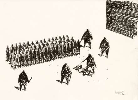 Manu Larcenet - MANU LARCENET- Le rapport de Brodeck - case originale