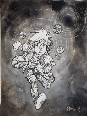 Dan Verlinden - Illustration originale à l’encre noir - DEHORS | Galerie des bulles