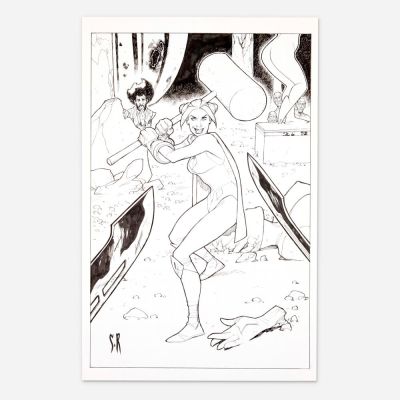Lot 358 - Stephane Roux, Harley Quinn and Power Girl #2 Story Page 10 Original Art (DC Comics, 2015) | Landry Pop Auctions