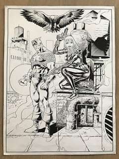  - Captain America & Black Widow - Cover - dessin original signé Jack Jadson 