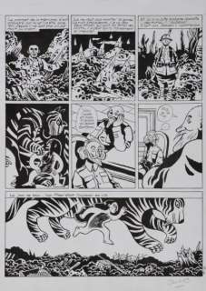 DAVID B. La Lecture des ruines Encre de Chine pour la planche 76 de l‘album.