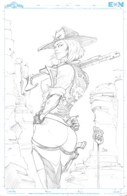 Criss Madd | Overwatch Ashe Pencil Cover 11x17 | Raremarq (Buy It Now)