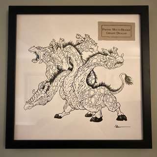 David Petersen | Psionic Multi-Headed Giraffe Dragon (FRAMED) | David Petersen