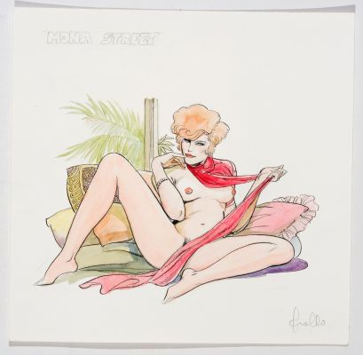 Frollo Mona Street Illustration... | Lot 13 - Frollo Mona Street Illustration à l’encre de Chine... | Tessier Sarrou