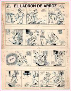 Dibujo original de Louis Forton: El ladrÃ³n de arroz, del TBO nÃºmero 859 de 1933