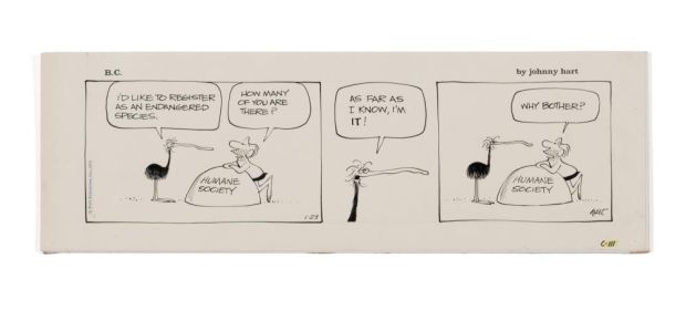 Lot 293 - B.C. COMIC STRIP ORIGINAL ART BY JOHNNY HART (1931-2007) | misc / divers