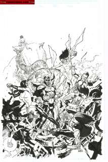 Leinil Yu | Covers / Pinups Issue Inhumans Vs. X-Men # 3 Page Cover | Kwan Chang