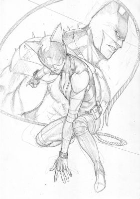 Absolute Catwoman #1 cover pencil by Homare