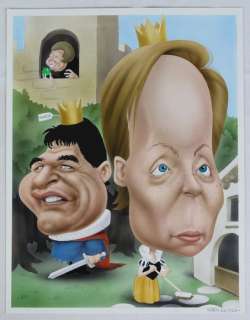 Mark Retera - Originele tekening - pour Panorama - Edwin de Roy de Zuydewijn et la princesse Marguerite de Bourbon de Parme - (2003) | Catawiki