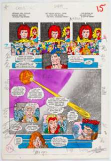 Anthony Tollin | Crisis on Infinite Earths #5 Story Page 14 Production Art (DC, 1985). | Heritage
