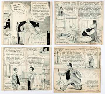 Eugene Ahern - Our Boarding House with Major Hoople Daily Comic Strip Original Art Group of 17 (NEA Service, Inc., 1933-35).
