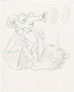 Wally Wood | PLOP! #19 Cover Monster Sketch Preliminary Original Art (DC, 1976). | Heritage