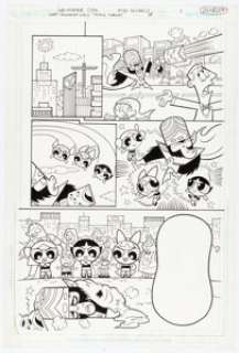 Christopher Cook, and Mike DeCarlo - The Powerpuff Girls #58 Story Page 9 Original Art (DC, 2005).