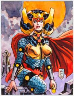 Dan Brereton - Big Barda of the - New Gods Illustration Original Art (2021).
