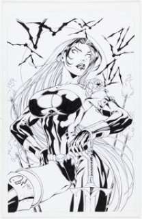 Ron Adrian and Adam Braun - Vamporia Pin-Up Illustration Original Art (2001)....