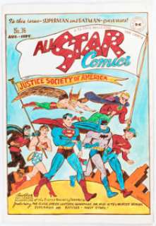 Irwin Hasen - All-Star Comics #36 Cover Re-Creation Original Art (undated)....