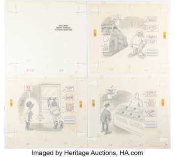 Jaffee, Al | Al Jaffee MAD’s Still More Snappy Answers to Stupid Questions Six Complete 2-Page Stories Original Art Group of 7 ... (Total: 7 ) | Heritage