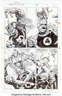 Isherwood, Geof | Geof Isherwood Namor, The Sub-Mariner #48 Story Page 5 The Thing and Sue Richards Original Art (Marvel, 1994).... | Heritage