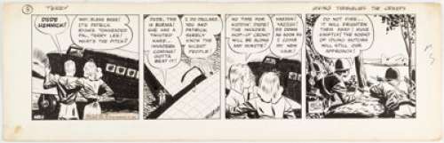 Caniff, Milton | Milton Caniff Terry and the Pirates Comic Strip Daily Original Art dated 7-9-41 (News Syndicate Co., 1941). ... | Heritage